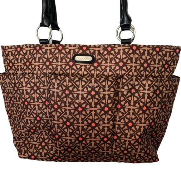 Baggallini Tote Bag Extra Large Brown Nylon NWOT